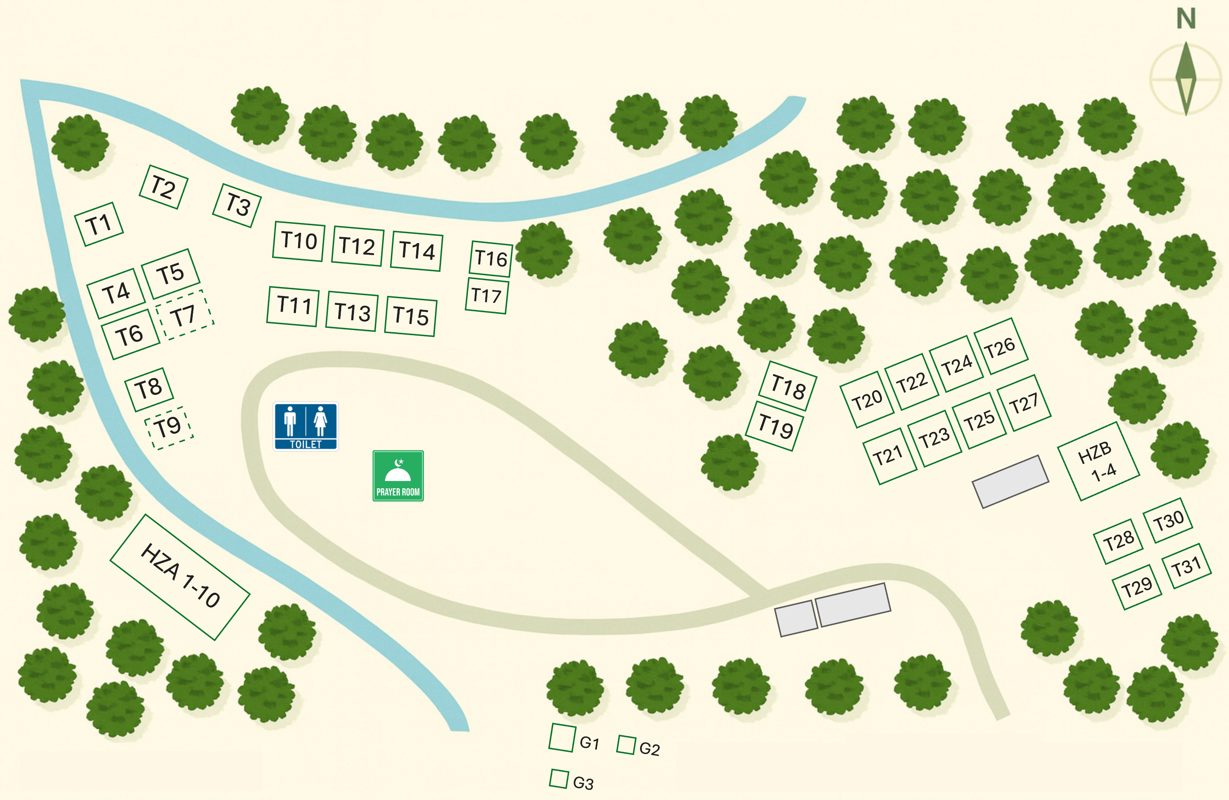 Badak Rimba Campground Map